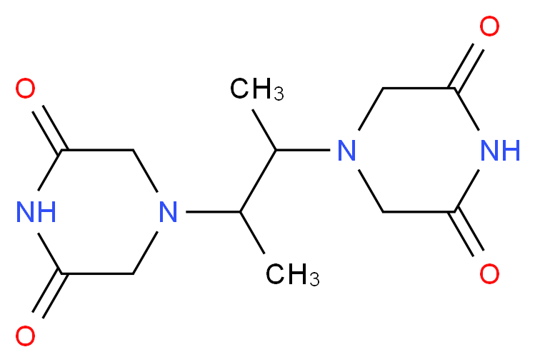 4-[3-(3,5-dioxopiperazin-1-yl)butan-2-yl]piperazine-2,6-dione_分子结构_CAS_21416-68-2