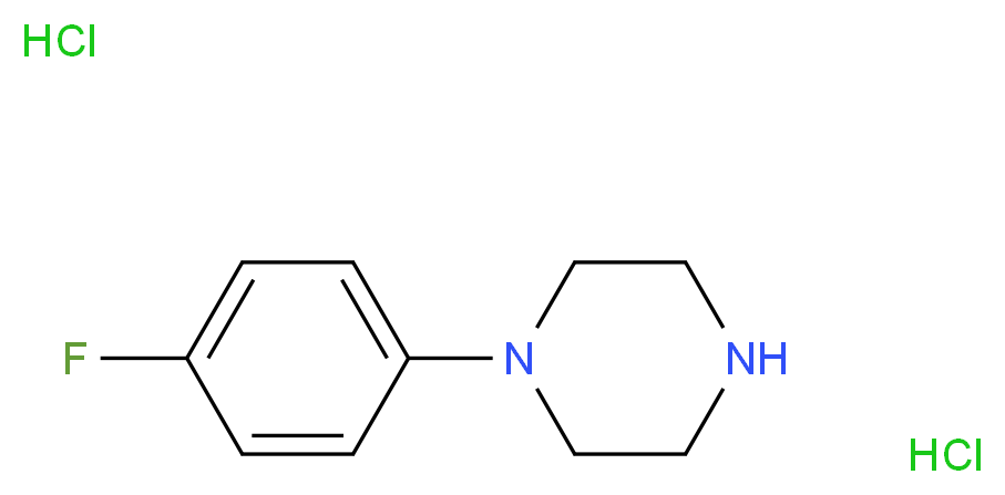 1-(4-Fluorophenyl)piperazine dihydrochloride_分子结构_CAS_64090-19-3)