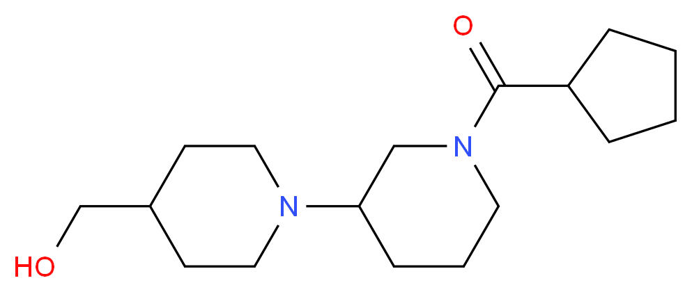 [1'-(cyclopentylcarbonyl)-1,3'-bipiperidin-4-yl]methanol_分子结构_CAS_)