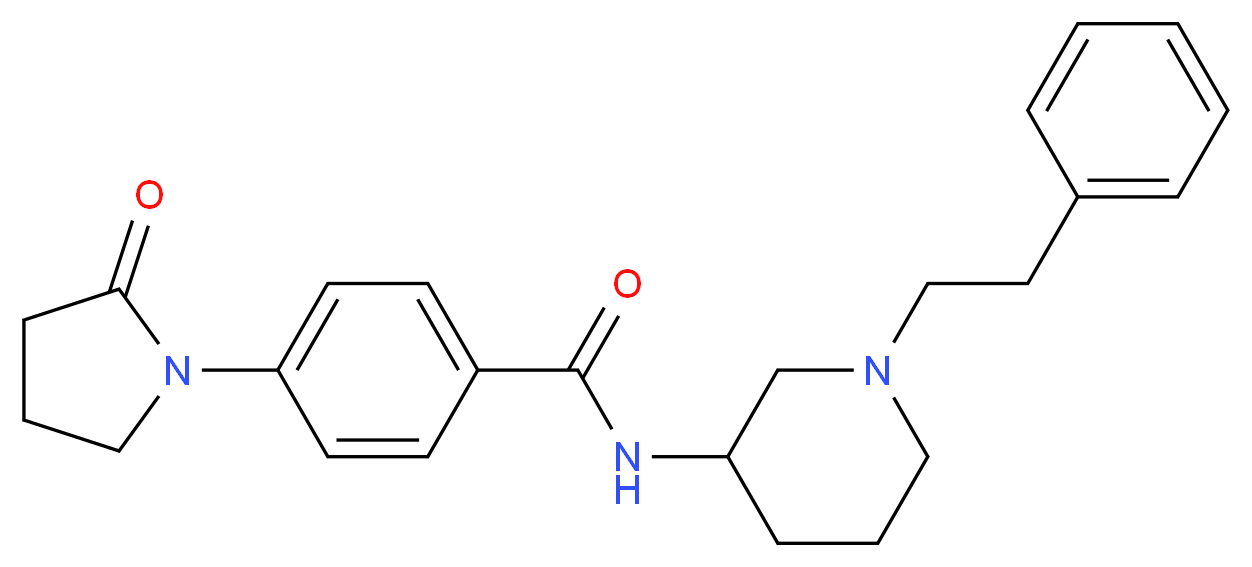 4-(2-oxo-1-pyrrolidinyl)-N-[1-(2-phenylethyl)-3-piperidinyl]benzamide_分子结构_CAS_)