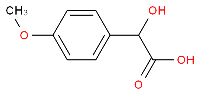 2-hydroxy-2-(4-methoxyphenyl)acetic acid_分子结构_CAS_10502-44-0