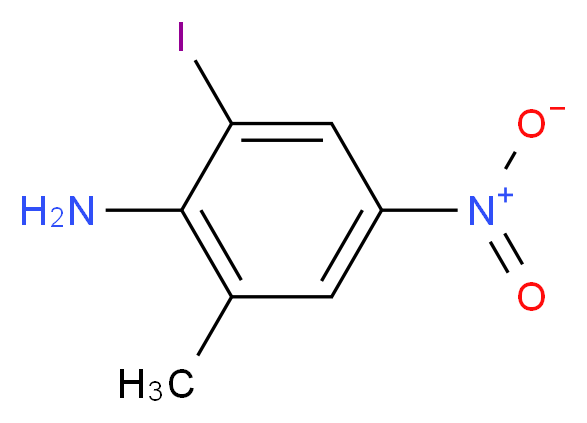 2-Iodo-6-methyl-4-nitroaniline_分子结构_CAS_220144-91-2)