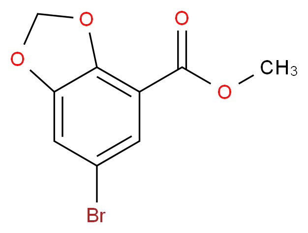 methyl 6-bromo-2H-1,3-benzodioxole-4-carboxylate_分子结构_CAS_33842-18-1