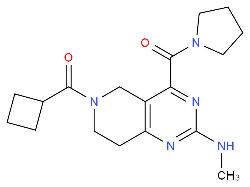 6-(cyclobutylcarbonyl)-N-methyl-4-(1-pyrrolidinylcarbonyl)-5,6,7,8-tetrahydropyrido[4,3-d]pyrimidin-2-amine_分子结构_CAS_)