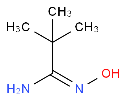 (E)-N'-hydroxy-2,2-dimethylpropimidamide_分子结构_CAS_42956-75-2