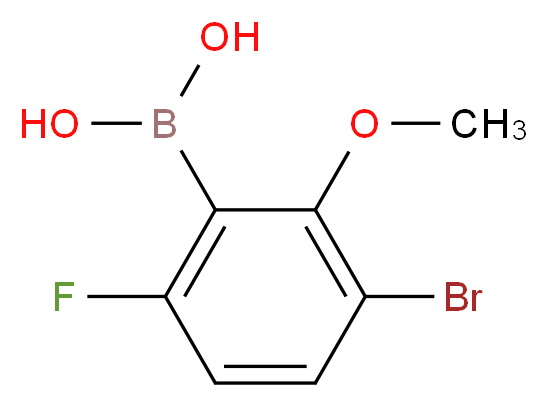 3-Bromo-6-fluoro-2-methoxyphenylboronic acid_分子结构_CAS_957120-30-8)