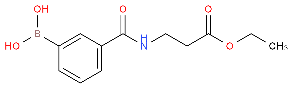 {3-[(3-ethoxy-3-oxopropyl)carbamoyl]phenyl}boronic acid_分子结构_CAS_850567-28-1