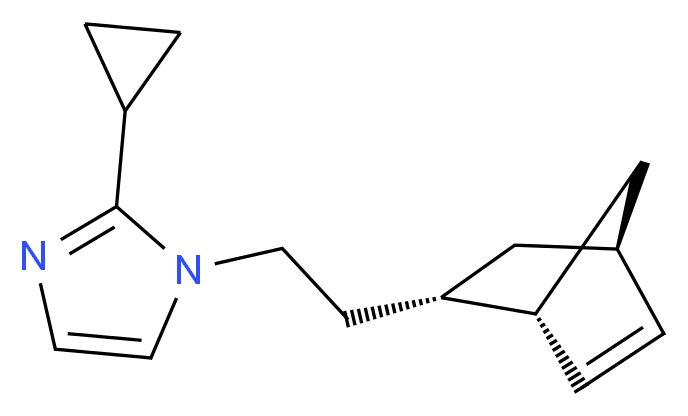 1-{2-[(1S*,2S*,4S*)-bicyclo[2.2.1]hept-5-en-2-yl]ethyl}-2-cyclopropyl-1H-imidazole_分子结构_CAS_)