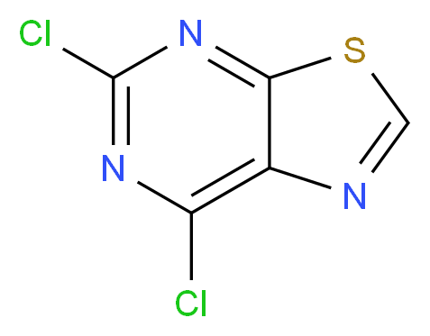 5,7-dichloro-[1,3]thiazolo[5,4-d]pyrimidine_分子结构_CAS_13479-88-4