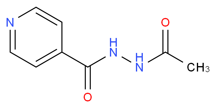 N'-acetylpyridine-4-carbohydrazide_分子结构_CAS_1078-38-2