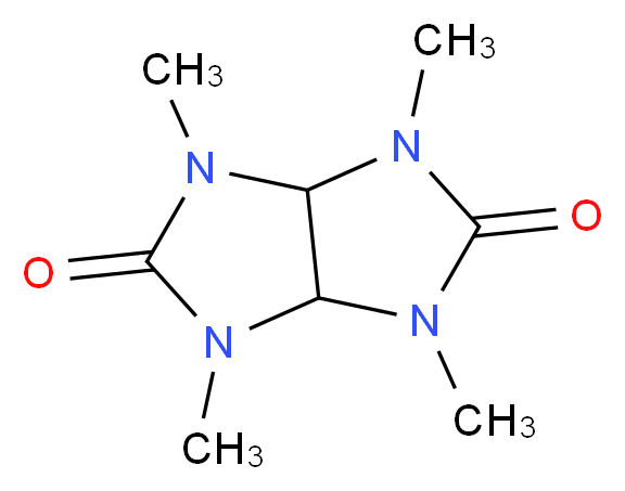 1,3,4,6-Tetramethyltetrahydroimidazo[4,5-d]-imidazole-2,5(1H,3H)-dione_分子结构_CAS_10095-06-4)