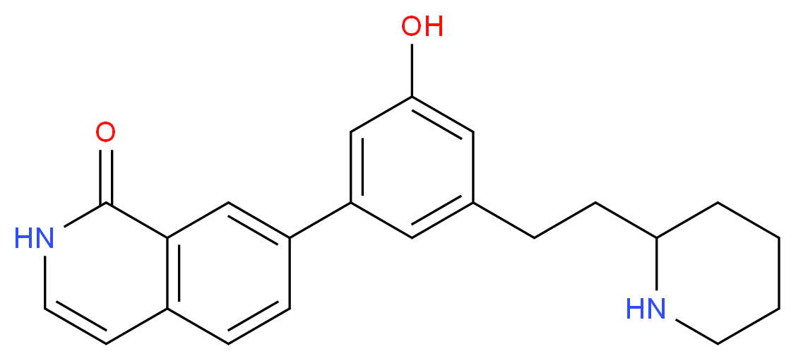 7-[3-hydroxy-5-(2-piperidin-2-ylethyl)phenyl]isoquinolin-1(2H)-one_分子结构_CAS_)