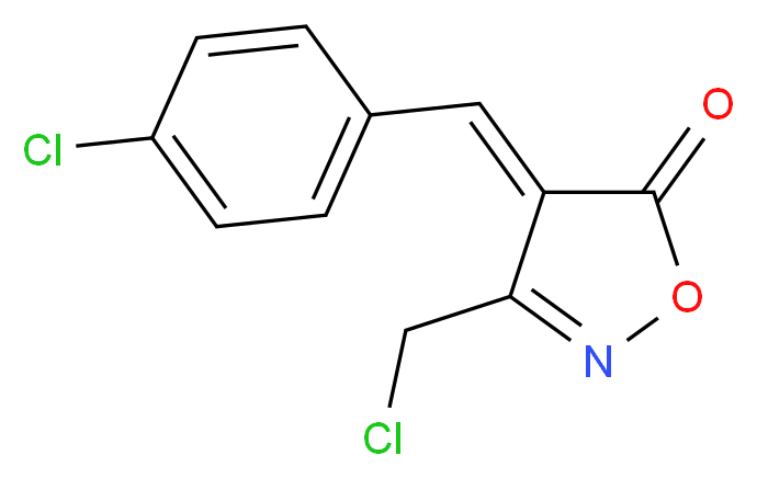(4E)-4-(4-Chlorobenzylidene)-3-(chloromethyl)-isoxazol-5(4H)-one_分子结构_CAS_)