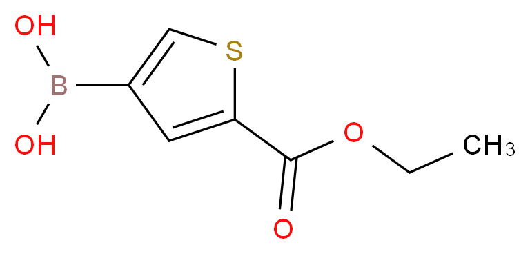 5-(Ethoxycarbonyl)thiophene-3-boronic acid_分子结构_CAS_)