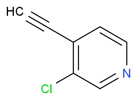 3-Chloro-4-ethynylpyridine_分子结构_CAS_1196156-71-4)