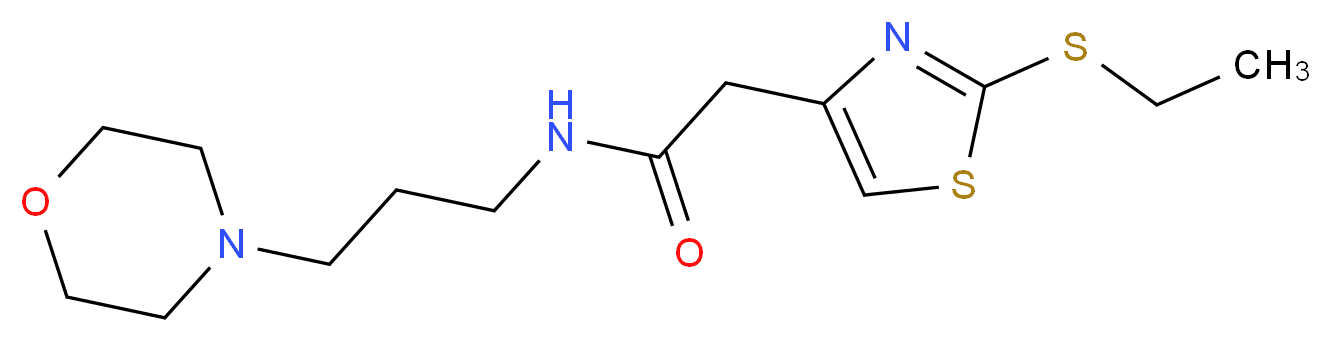 2-[2-(ethylthio)-1,3-thiazol-4-yl]-N-(3-morpholin-4-ylpropyl)acetamide_分子结构_CAS_)