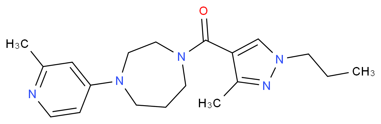 1-[(3-methyl-1-propyl-1H-pyrazol-4-yl)carbonyl]-4-(2-methyl-4-pyridinyl)-1,4-diazepane_分子结构_CAS_)