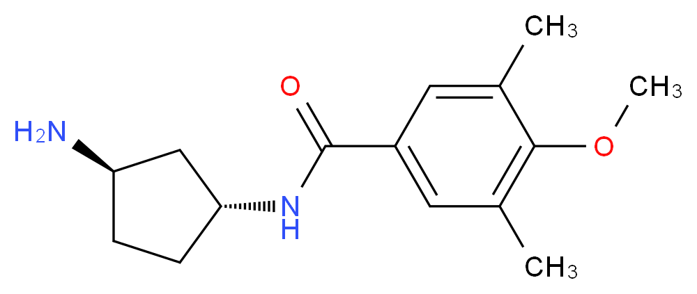 N-[(1R*,3R*)-3-aminocyclopentyl]-4-methoxy-3,5-dimethylbenzamide_分子结构_CAS_)