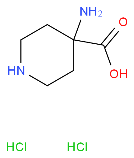4-aminopiperidine-4-carboxylic acid dihydrochloride_分子结构_CAS_76508-73-1