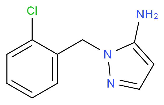 1-[(2-chlorophenyl)methyl]-1H-pyrazol-5-amine_分子结构_CAS_3524-28-5