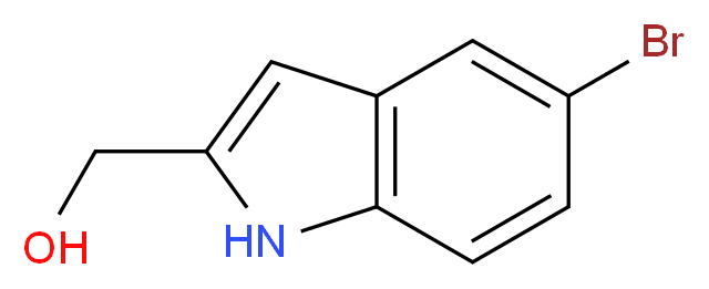 5-Bromo-2-(hydroxymethyl)indole_分子结构_CAS_53590-48-0)