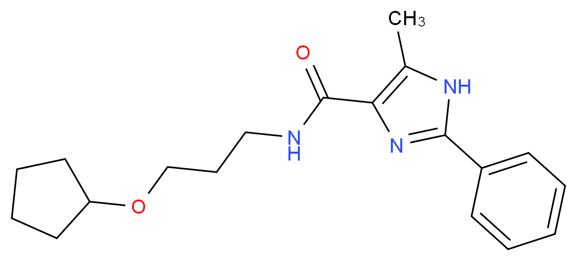 N-[3-(cyclopentyloxy)propyl]-5-methyl-2-phenyl-1H-imidazole-4-carboxamide_分子结构_CAS_)
