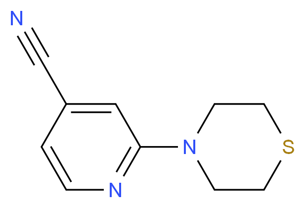 2-(thiomorpholin-4-yl)pyridine-4-carbonitrile_分子结构_CAS_884507-30-6