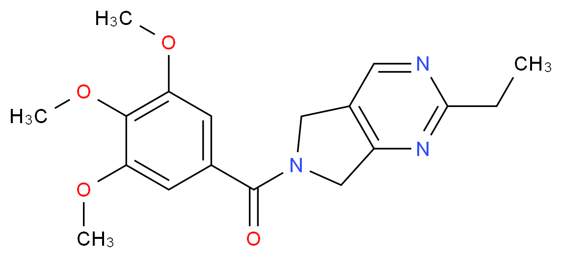 2-ethyl-6-(3,4,5-trimethoxybenzoyl)-6,7-dihydro-5H-pyrrolo[3,4-d]pyrimidine_分子结构_CAS_)