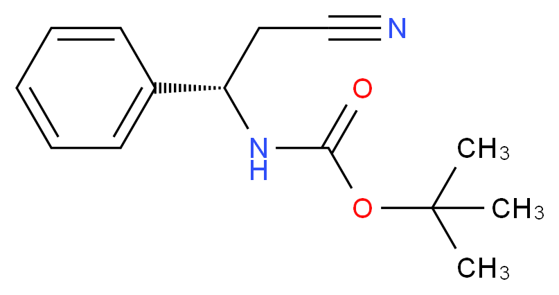 (S)-tert-butyl 2-cyano-1-phenylethylcarbamate_分子结构_CAS_141625-50-5)