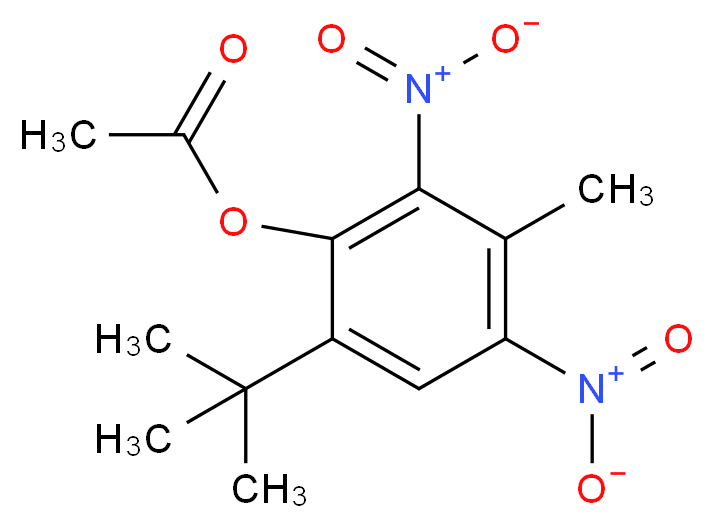 6-tert-butyl-3-methyl-2,4-dinitrophenyl acetate_分子结构_CAS_2487-01-6