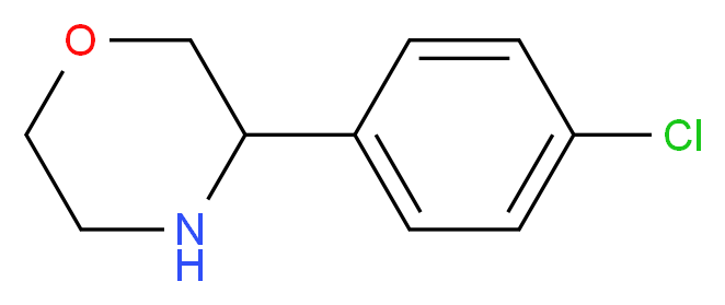 3-(4-chlorophenyl)morpholine_分子结构_CAS_909186-38-5