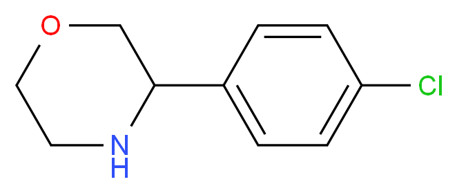 3-(4-CHLOROPHENYL)MORPHOLINE_分子结构_CAS_909186-38-5)