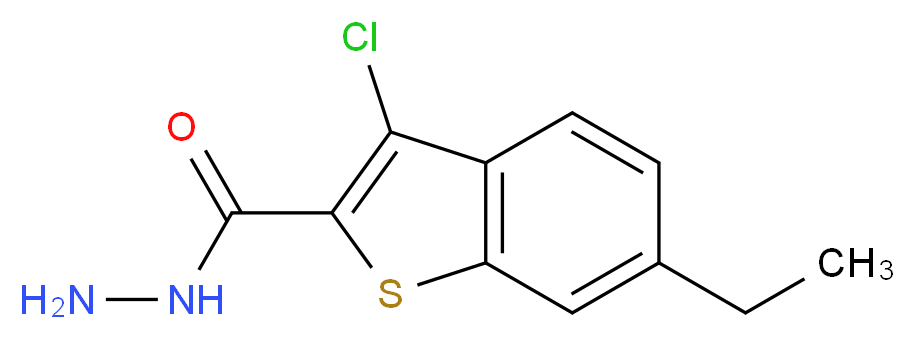 3-Chloro-6-ethyl-1-benzothiophene-2-carbohydrazide_分子结构_CAS_351000-82-3)