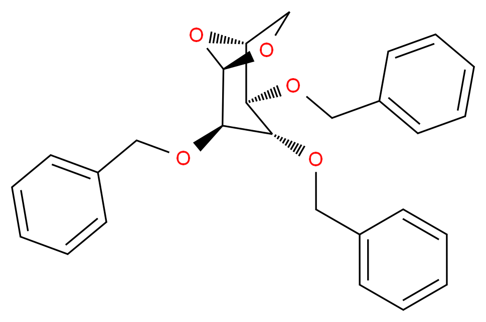 1,6-Anhydro-2,3,4-tri-O-benzyl-β-D-glucopyranose_分子结构_CAS_10548-46-6)