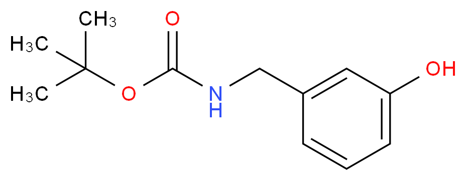 tert-butyl N-[(3-hydroxyphenyl)methyl]carbamate_分子结构_CAS_)