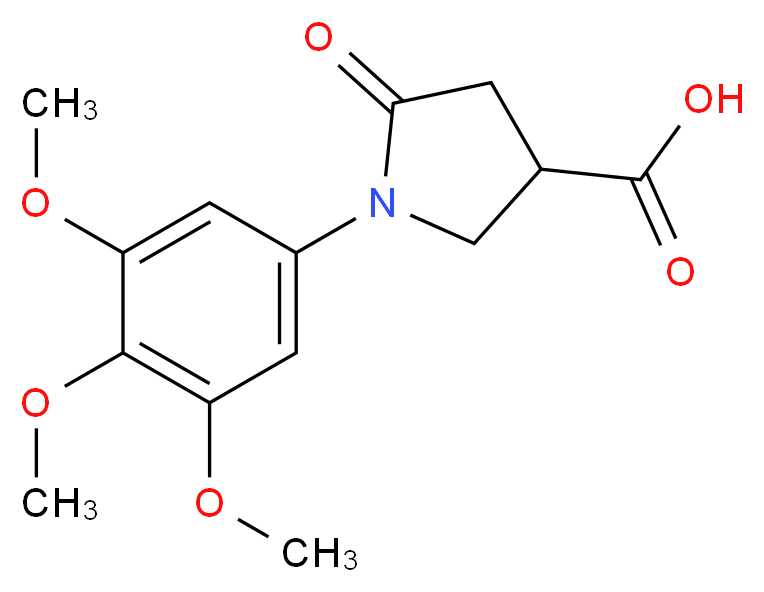 5-Oxo-1-(3,4,5-trimethoxyphenyl)pyrrolidine-3-carboxylic acid_分子结构_CAS_)