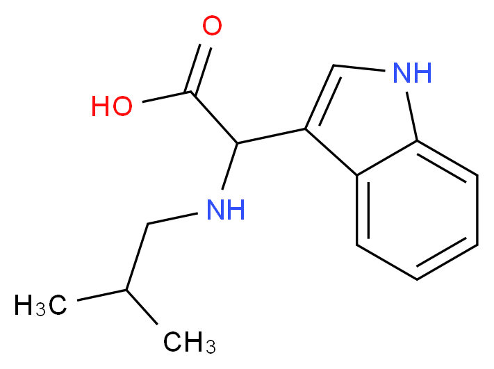 2-(1H-indol-3-yl)-2-(isobutylamino)acetic acid_分子结构_CAS_)