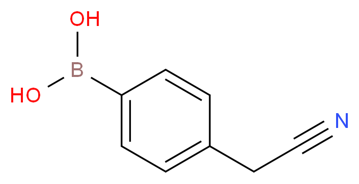 4-(Cyanomethyl)phenylboronic acid_分子结构_CAS_91983-26-5)