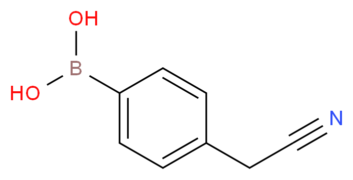 4-氰甲基苯硼酸_分子结构_CAS_91983-26-5)