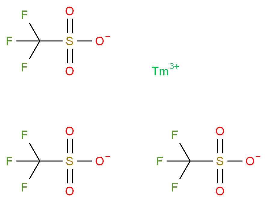 thulium(3+) ion tritrifluoromethanesulfonate_分子结构_CAS_141478-68-4