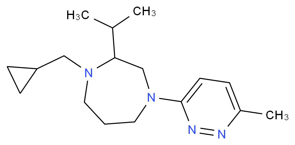 1-(cyclopropylmethyl)-2-isopropyl-4-(6-methylpyridazin-3-yl)-1,4-diazepane_分子结构_CAS_)
