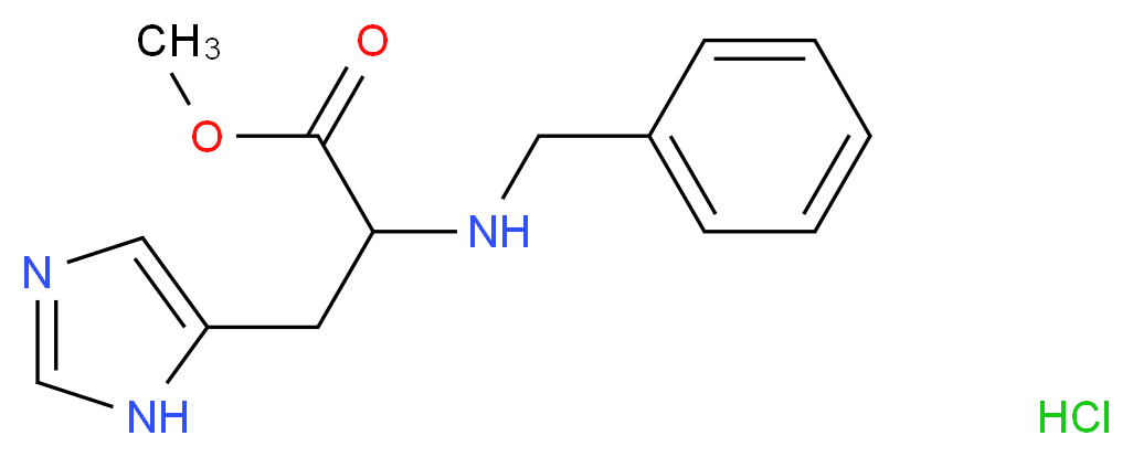 methyl 2-(benzylamino)-3-(1H-imidazol-5-yl)propanoate hydrochloride_分子结构_CAS_102029-99-2