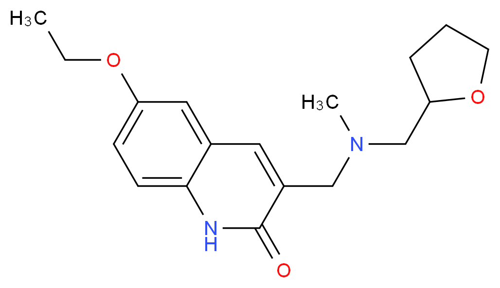 6-ethoxy-3-{[methyl(tetrahydrofuran-2-ylmethyl)amino]methyl}quinolin-2(1H)-one_分子结构_CAS_)