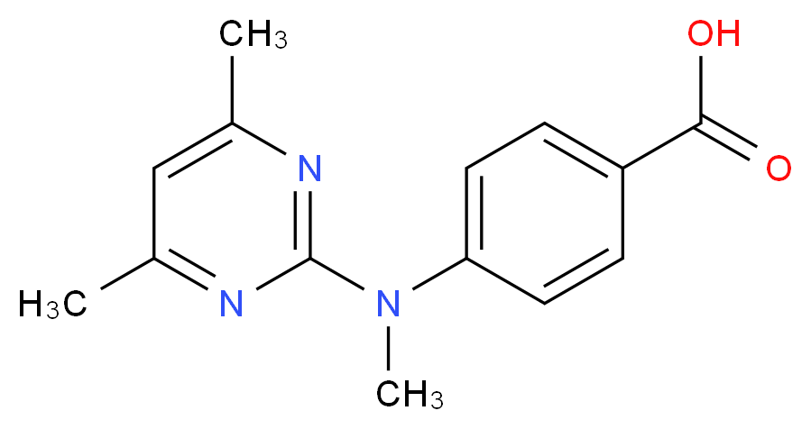 N-(4,6-Dimethylpyrimidin-2-yl)-N-methyl-4-amino-benzoic acid_分子结构_CAS_387350-50-7)