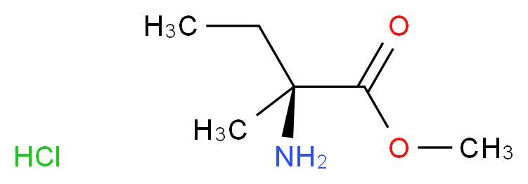 methyl (2S)-2-amino-2-methylbutanoate hydrochloride_分子结构_CAS_92760-72-0