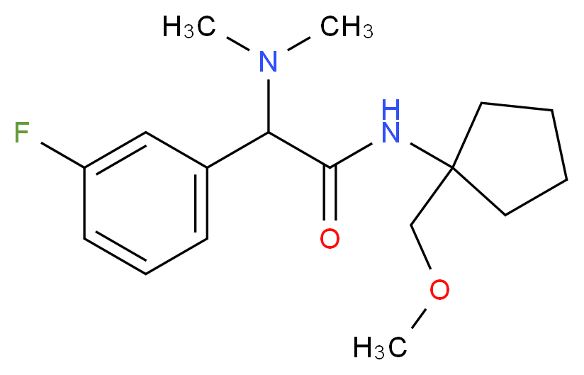 2-(dimethylamino)-2-(3-fluorophenyl)-N-[1-(methoxymethyl)cyclopentyl]acetamide_分子结构_CAS_)