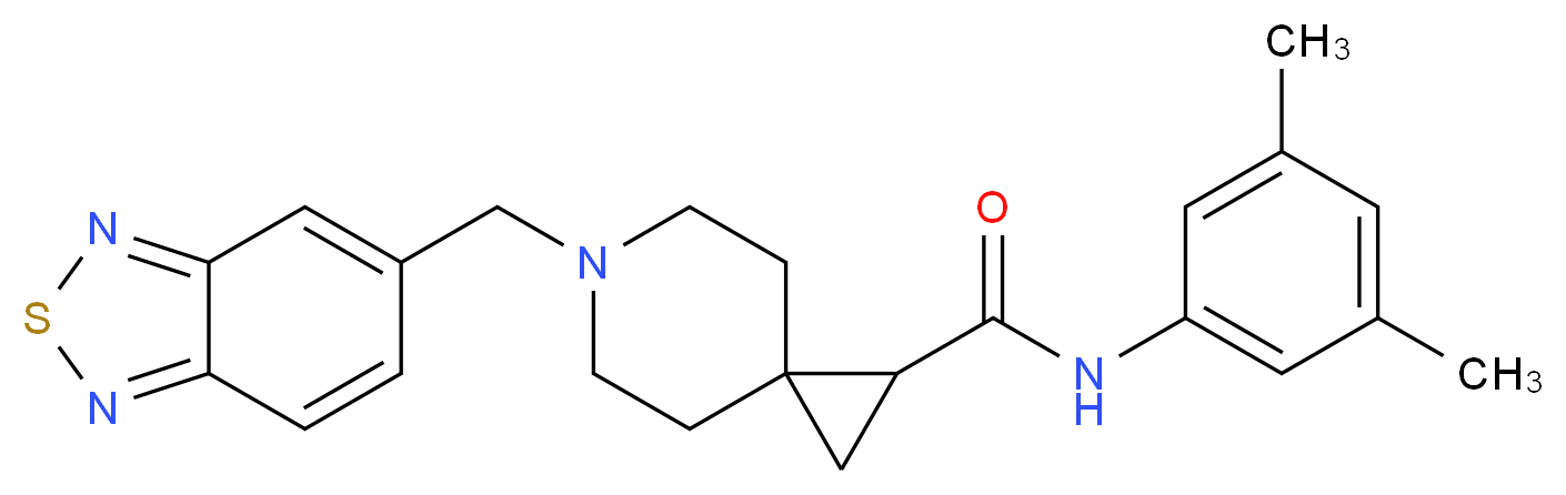 6-(2,1,3-benzothiadiazol-5-ylmethyl)-N-(3,5-dimethylphenyl)-6-azaspiro[2.5]octane-1-carboxamide_分子结构_CAS_)