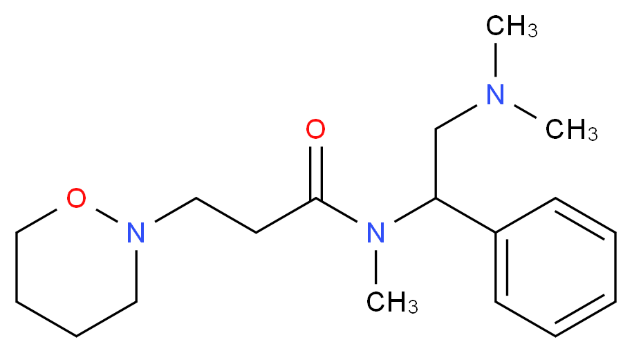 N-[2-(dimethylamino)-1-phenylethyl]-N-methyl-3-(1,2-oxazinan-2-yl)propanamide_分子结构_CAS_)