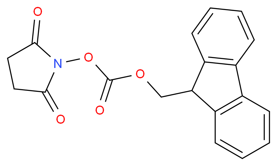 2,5-dioxopyrrolidin-1-yl 9H-fluoren-9-ylmethyl carbonate_分子结构_CAS_82911-69-1