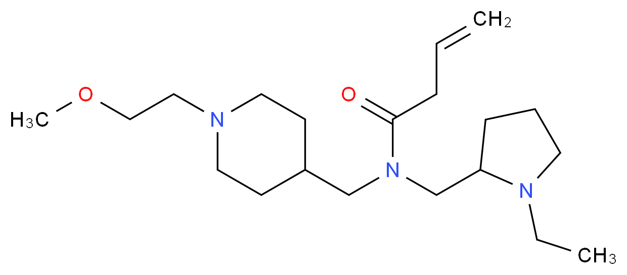 N-[(1-ethyl-2-pyrrolidinyl)methyl]-N-{[1-(2-methoxyethyl)-4-piperidinyl]methyl}-3-butenamide_分子结构_CAS_)